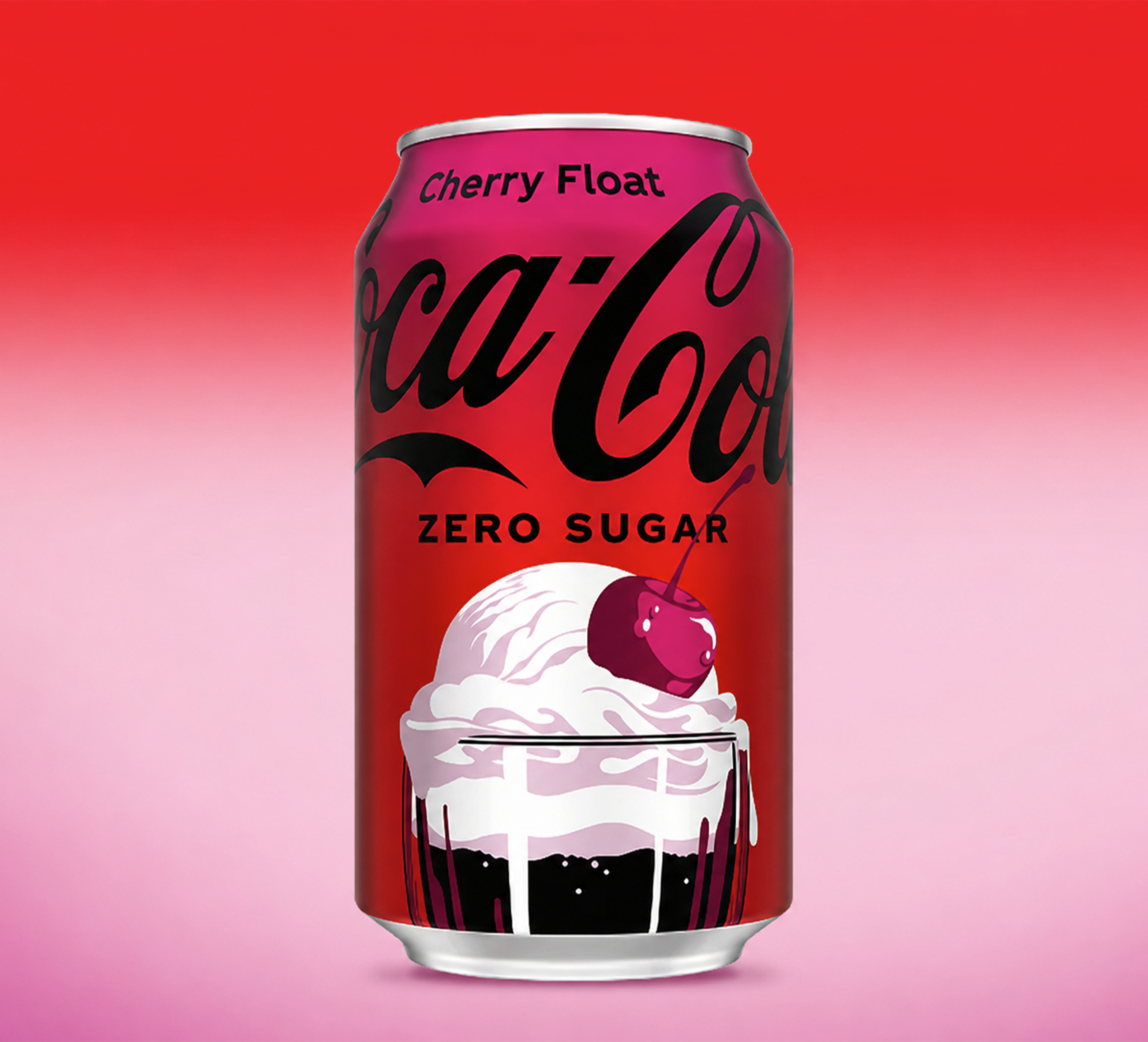 Cherry Coke Float Zero Sugar Can
