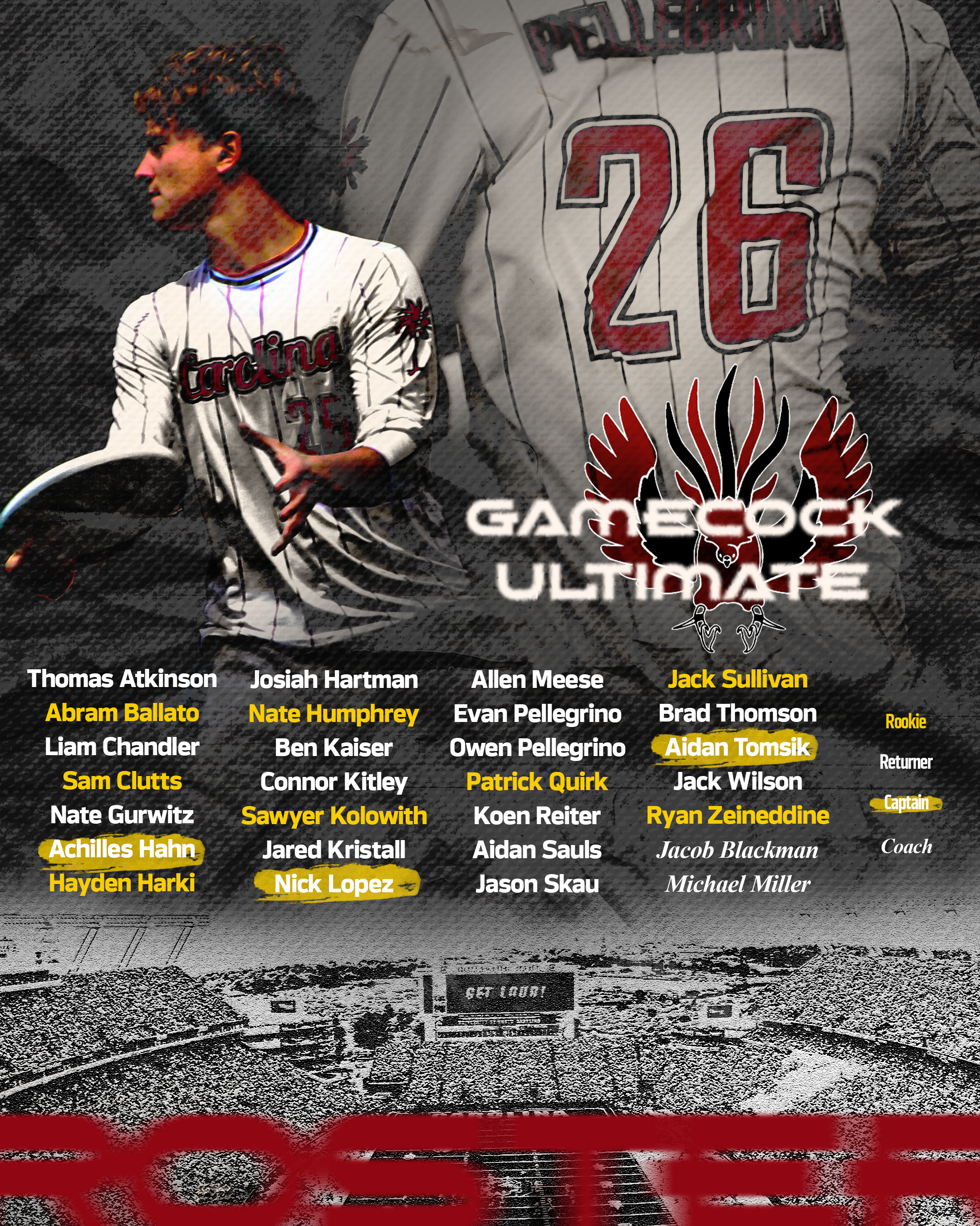 Graphic Announcing the 2026 Roster